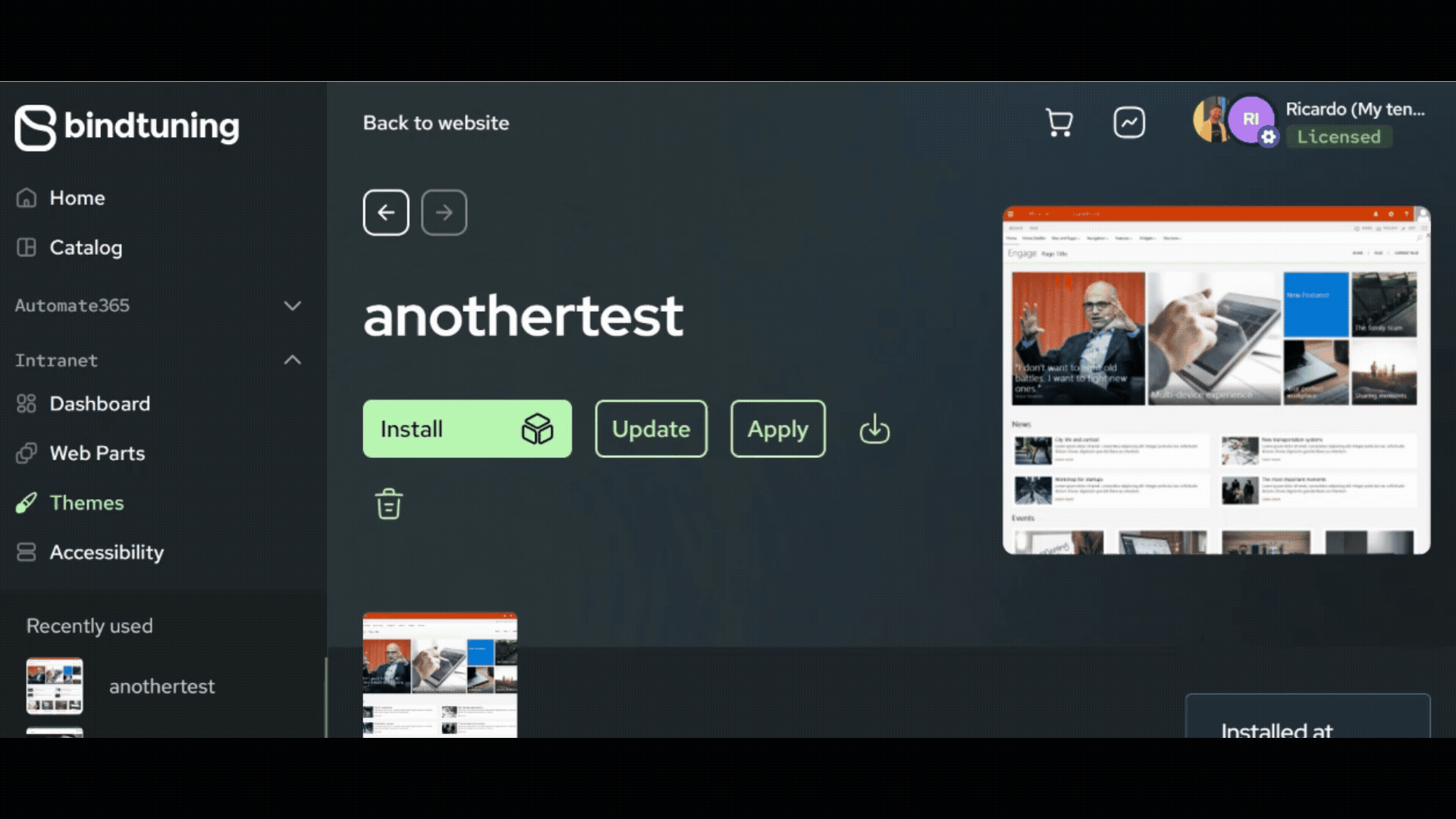 Apply Theme